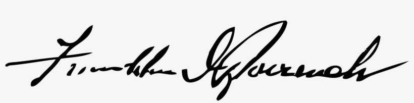 Open - Firma De Franklin Roosevelt, transparent png #3588915