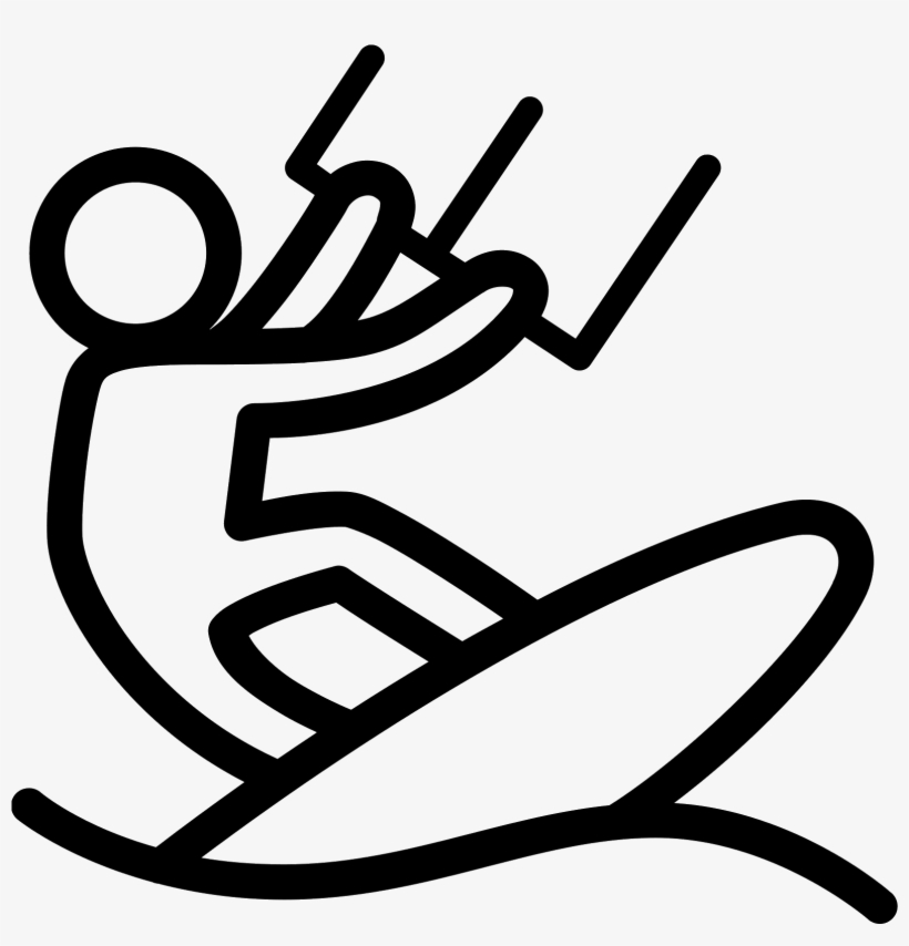 The Icon Is Of A Man Like Figure - Kitesurfing Icon, transparent png #3589351