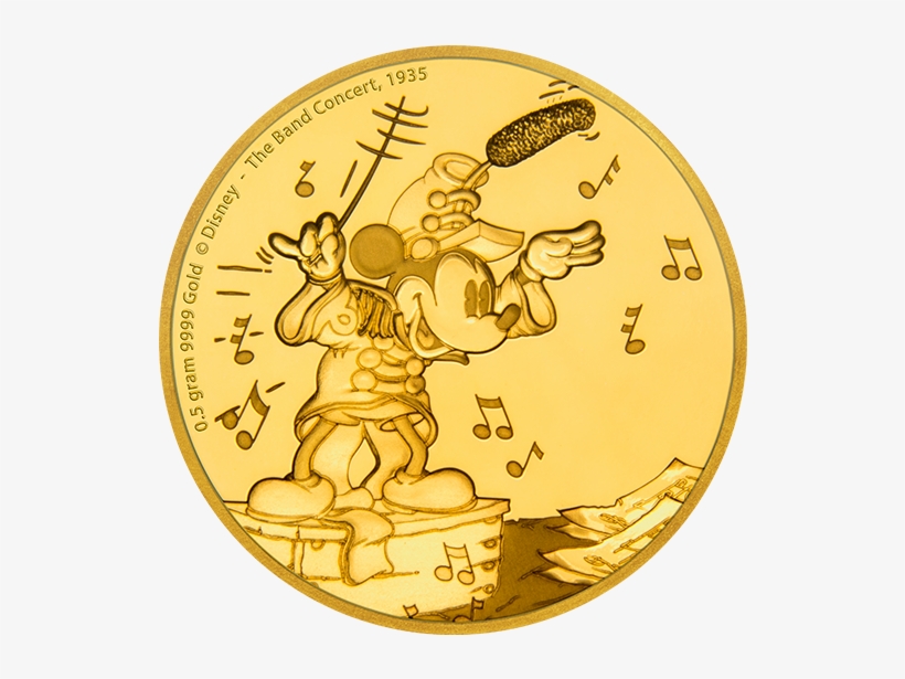 5 G Pure Gold Coin Disney Mickey Mouse Through The - Disney Gold Coins, transparent png #3591263