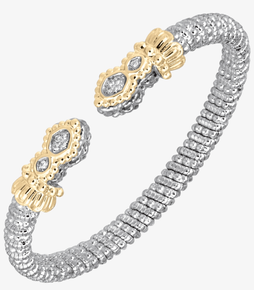 14kt Yellow Gold Open 6mm Diamond Bangle Bracelet Designed - Bracelet, transparent png #3592785