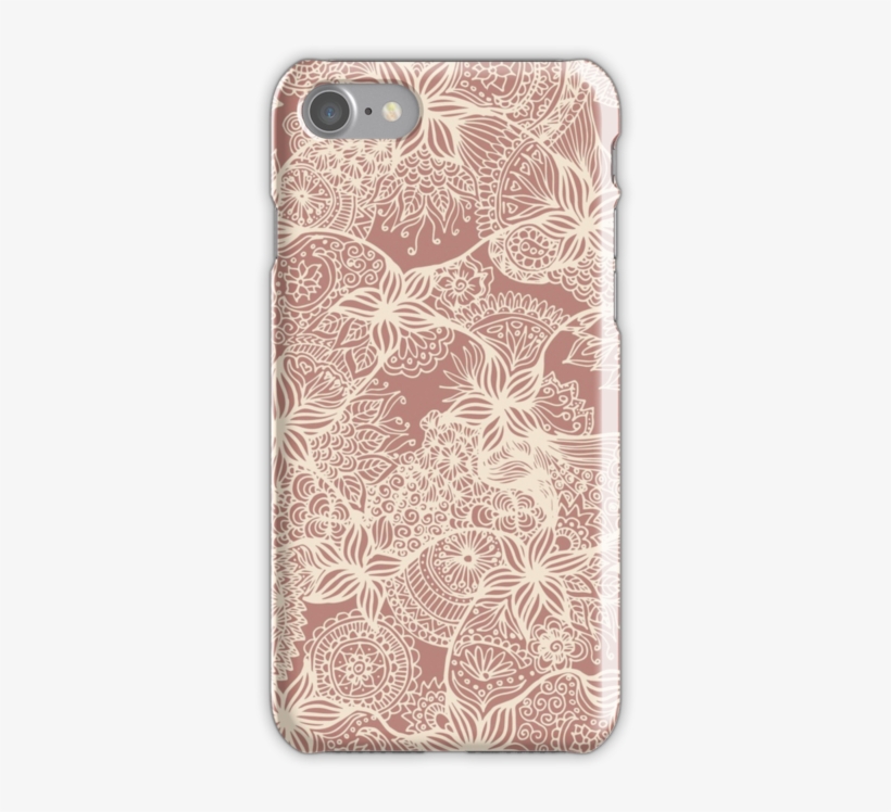 Rose Gold Floral Doodles Iphone Case - Whimsical Doodles Black And Grey Backpack By Julieerindesigns, transparent png #3593169