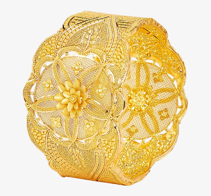 Golden Bangle Floral Design, transparent png #3593259