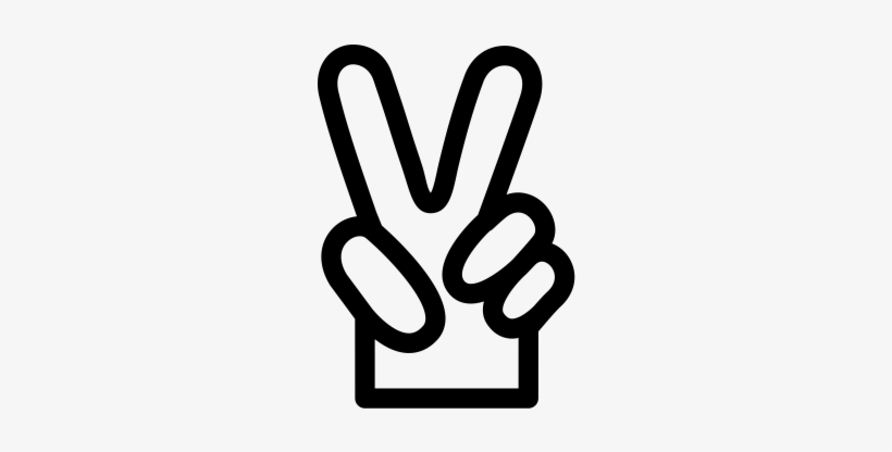 Victory Sign Rubber Stamp - Rubber Stamping, transparent png #3593507