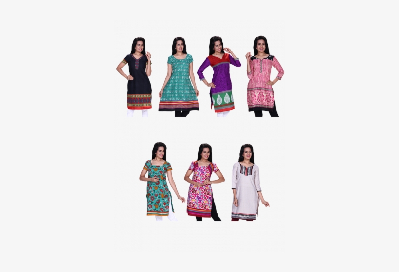 Rose 7 Unstitched Kurtis Collections With Leggings - Leggings, transparent png #3593622