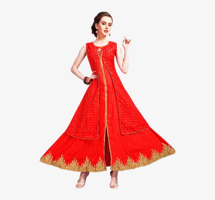 Shop For Ladies Kurtis At Best Prices In India Contact - Simple Long Frock Suit, transparent png #3593968