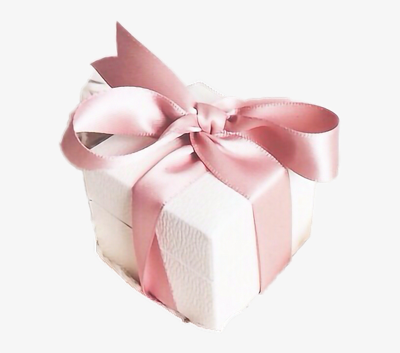 Girly Gift Birthday Giftbox Bow Birthdaygift Vintage - Gift Wrapping, transparent png #3594038