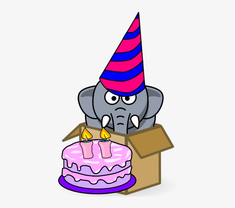 Blow Out Those Candles, Cause Hathix - Cartoon Elephant, transparent png #3594128