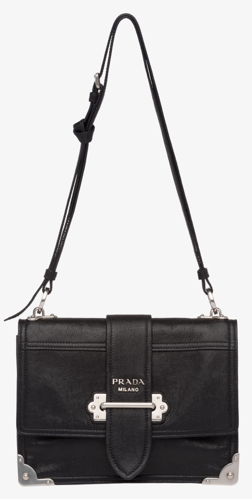 Prada Cahier Leather Shoulder Bag, transparent png #3595211