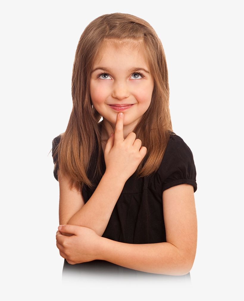 Cp Girl - Young Girl Thinking, transparent png #3595450