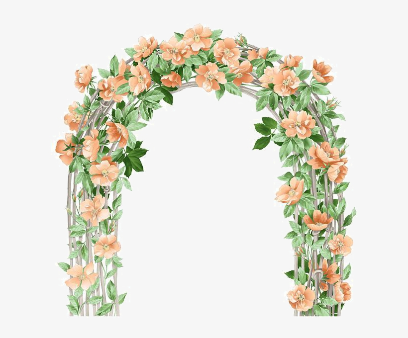Clip Black And White Arch Vector Floral - Wedding Arch Png, transparent png #3595802