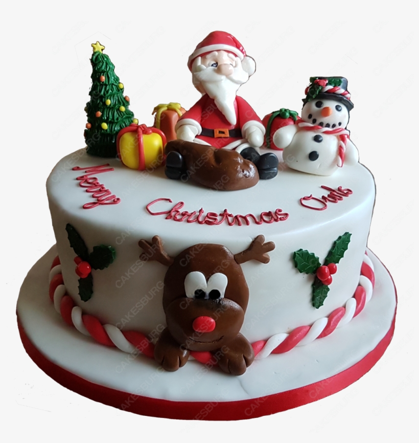 Merry Christmas Cake - Christmas Cake, transparent png #3596033
