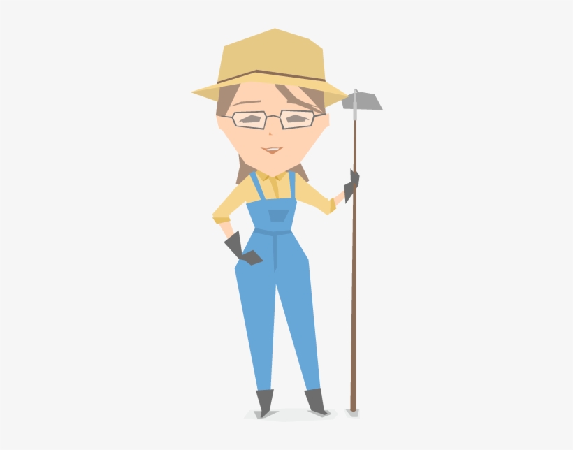 Cartoon Farmer Png Pic - Farmer Female Vector Transparent, transparent png #3596164