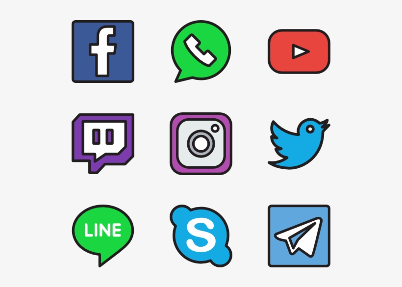 Social Media Icon Logos - Line, transparent png #3596257