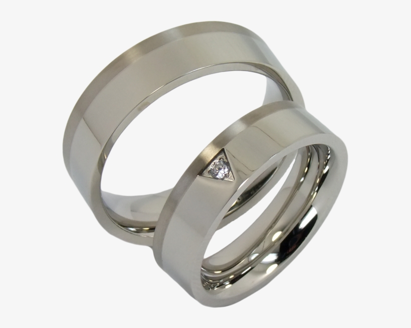 2 Couple Rings Stainless Steel With Titanium - 2 Trauringe Hochzeitsringe Verlobungsringe Eheringe, transparent png #3597268