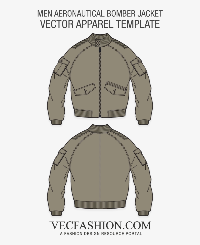 Aeronautical Bomber Jacket Template - Clothing, transparent png #3597954