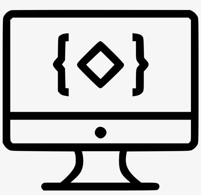 Monitor Display Device Code Coding Development Language - Computer Code Icon Png, transparent png #3598354