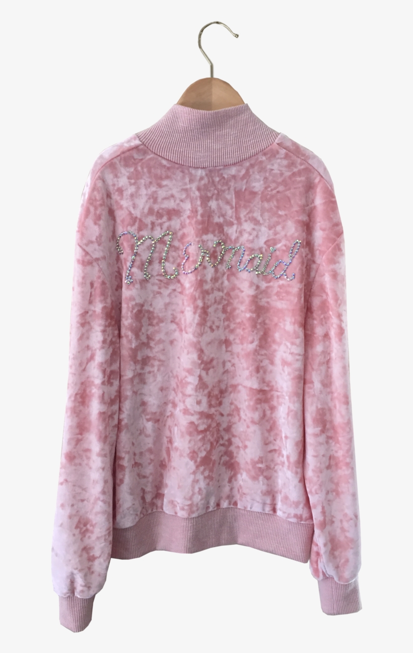 Crushed Velvet Mermaid Bomber Jacket - Jacket, transparent png #3598459