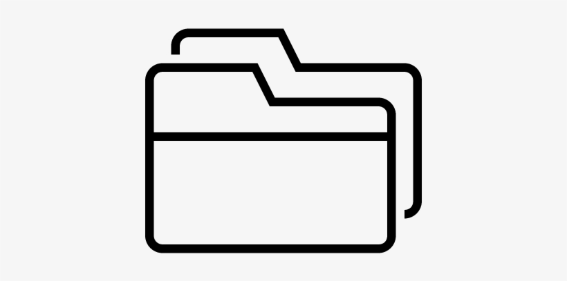 Folders Interface Symbol Of Stroke Vector - Carpeta Contorno Png, transparent png #3599345