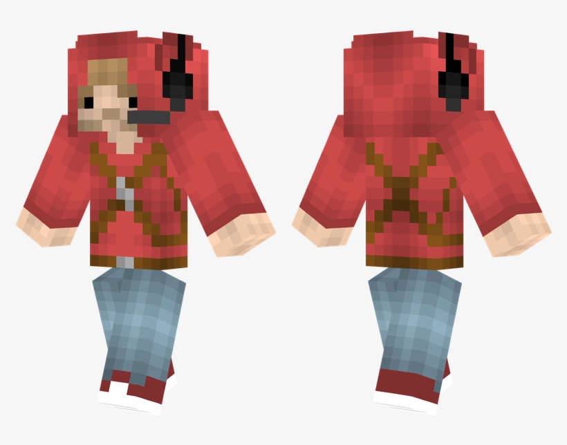 Pewdiepie - Minecraft Boy Skin Hair, transparent png #360312