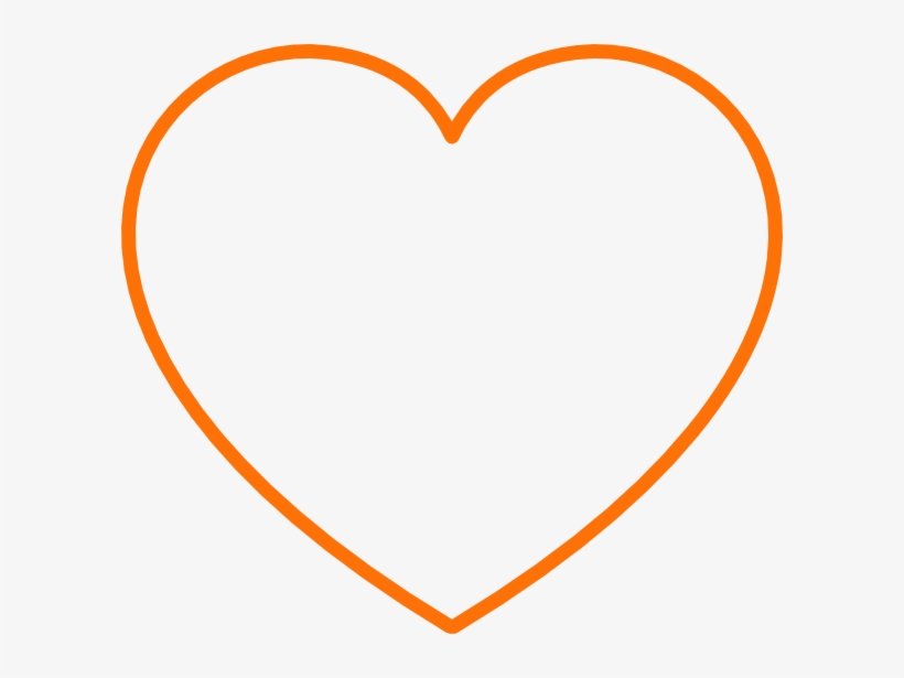 Orange Heart Clipart Png For Web, transparent png #360840