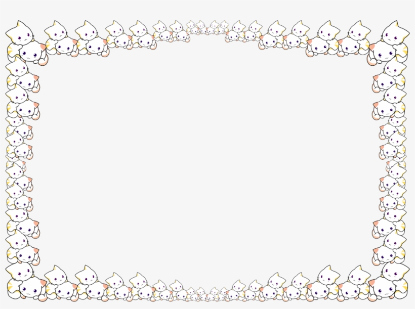 Clip Art Freeuse Download Cat Clipart Frame - Kitten Border, transparent png #361055