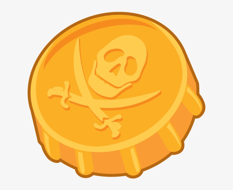 Coin Clipart Gold Doubloon - Pirate Gold Coin Png, transparent png #361265