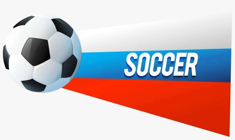 Deco Russian Flag With Soccer Ball Png Clip Art - Flag Soccer Png, transparent png #361717