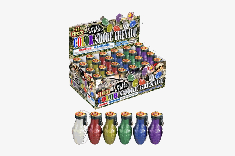 Pull String Color Military Grenade - Smoke Grenade, transparent png #361783