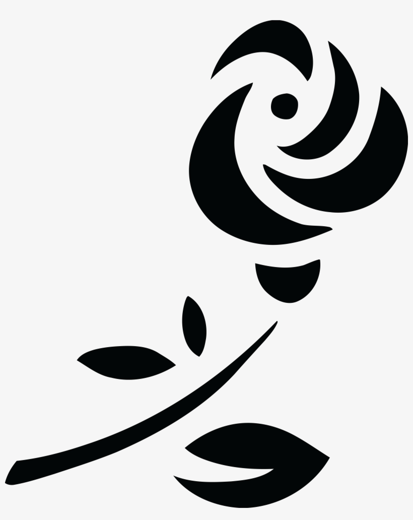 Free Clipart Of A Black And White Rose - Vector Png Thank You, transparent png #362261