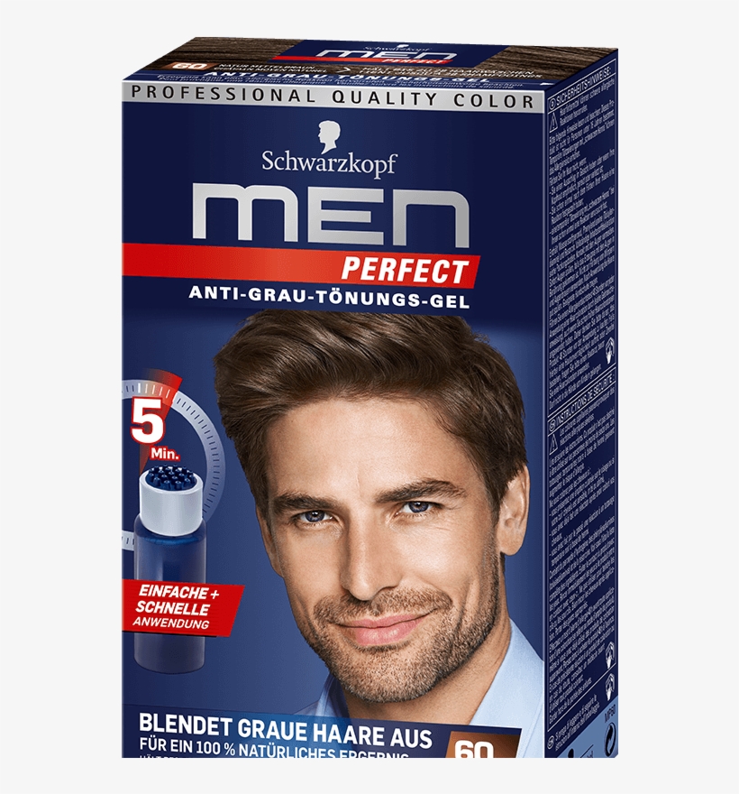 Men Perfect Anti Grau Tönungs Gel - Schwarzkopf Men Perfect 60, transparent png #362264