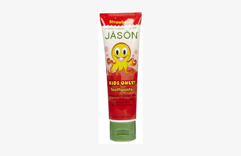 Jason Kids Only Strawberry Toothpaste 119g - Jāsön Kids Only! Toothpaste, transparent png #363700