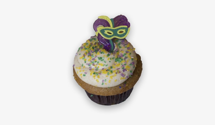 Our Spin On The Traditional Mardi Gras King Cake Cinnamon - Cupcake, transparent png #363780