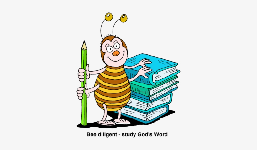 Picture Royalty Free Library Image Bee Holding Pencil - Study Clipart, transparent png #364066