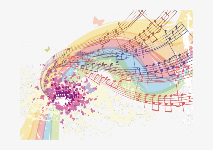 Lineas Musicales Png - Colorful Music Throw Blanket, transparent png #364394