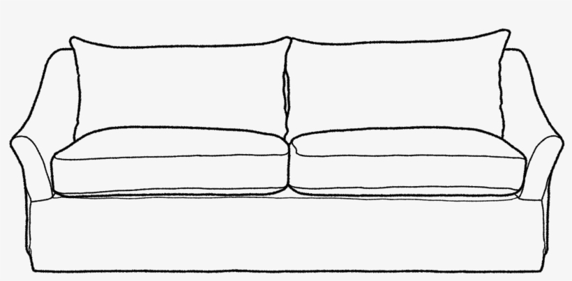 Sofa Fr Drauen - Sofa Clipart Black And White, transparent png #364824