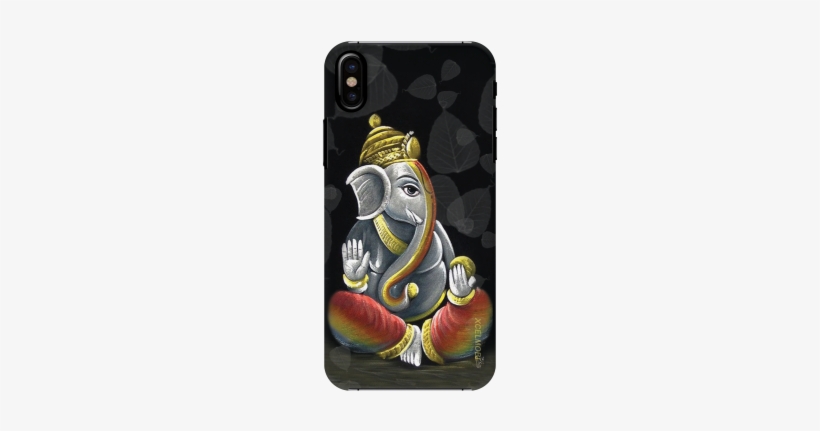 Ganesha In Black Art Slim Back Cover For Apple Iphone - Lord Ganesha Paintings, transparent png #364969