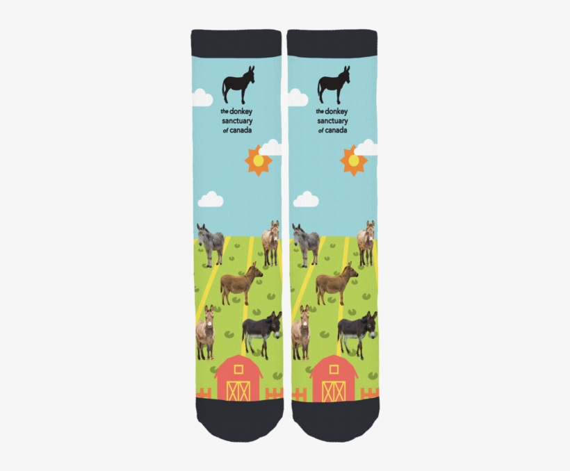 The Donkey Sanctuary Of Canada Crew Socks - Sock, transparent png #365073