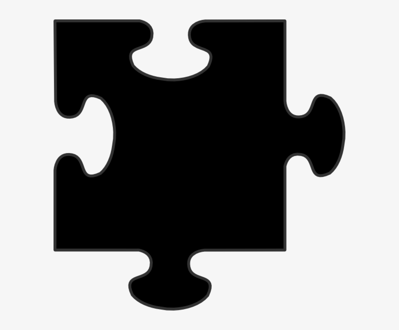Black Border Puzzle Piece Svg Clip Arts 600 X 599 Px, transparent png #365268
