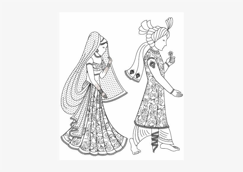 Working Illustration For Front Of Wedding Card - Illustration, transparent png #365398