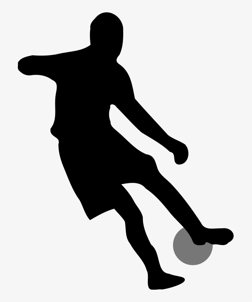 Soccer Player Dribbling Silhouette Png Clip, transparent png #367015