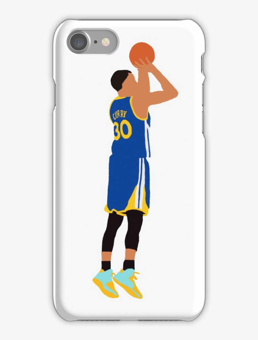 Stephen Curry Jumpshot Iphone 7 Snap Case - Stephen Curry Shooting Cartoon, transparent png #367283