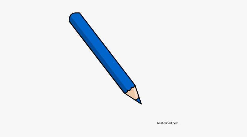 Graphic Black And White Color Pencils Clipart - Blue Pencil Clip Art, transparent png #367374