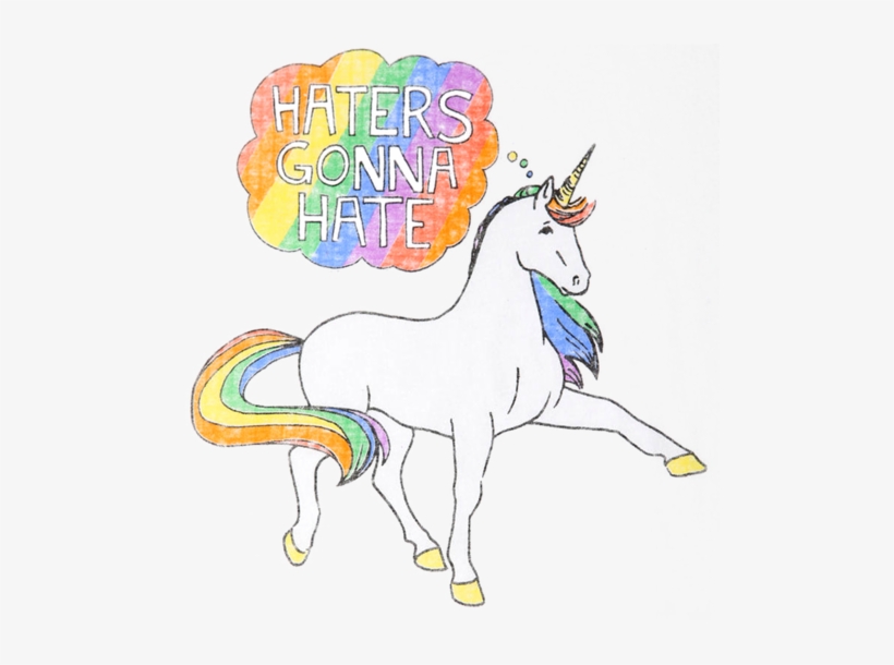 Tumblr Unicorn Png - Unicorns Hater Gonna Hate, transparent png #367948