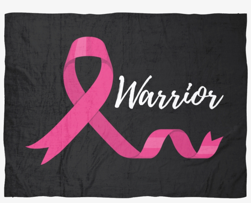 Warrior Pink Ribbon Fleece Blanket - Blanket, transparent png #368433