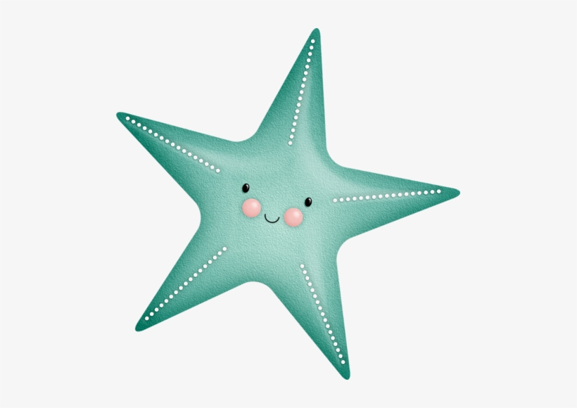 Green Clipart Starfish - Starfish Clipart Cute, transparent png #368606