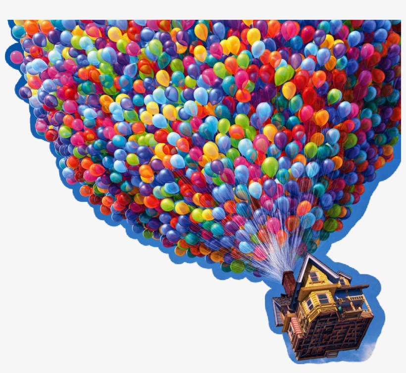 Up Disney Pixar Balloons Balloon Clouds Sky - Up Disney Pixar Png, transparent png #368842