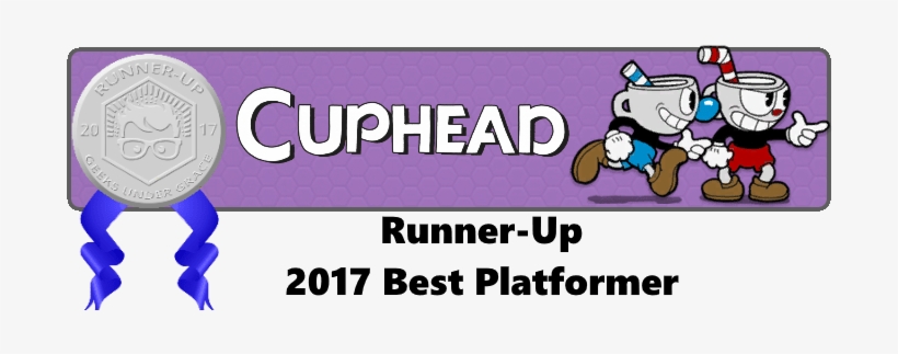 Runner Up Cuphead Best Platformer - Cartoon, transparent png #368879