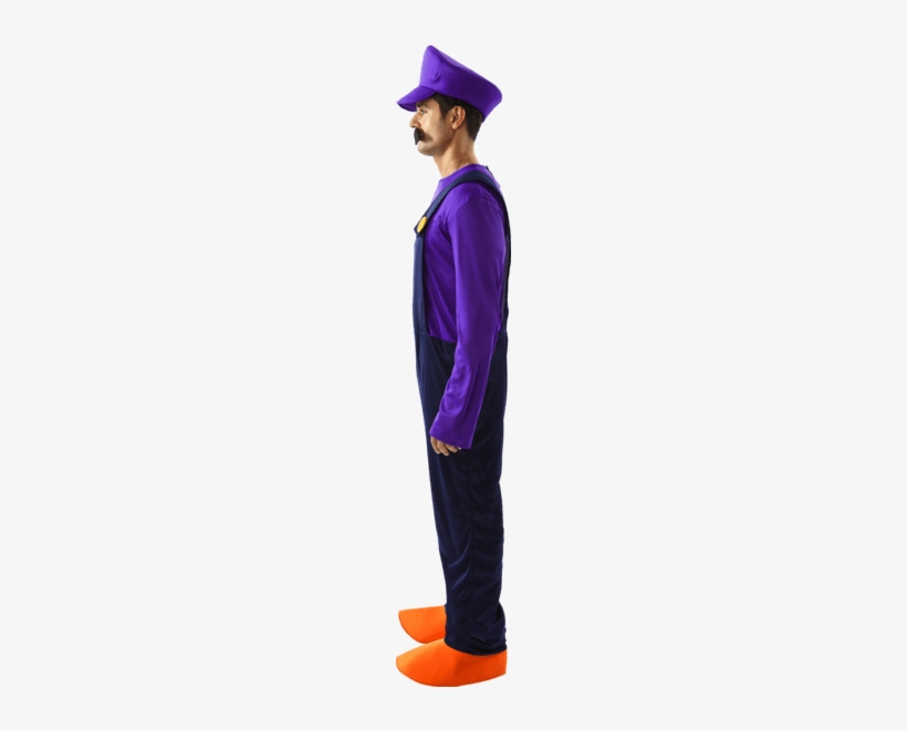 Waluigi Mario Brothers Costume, transparent png #368989