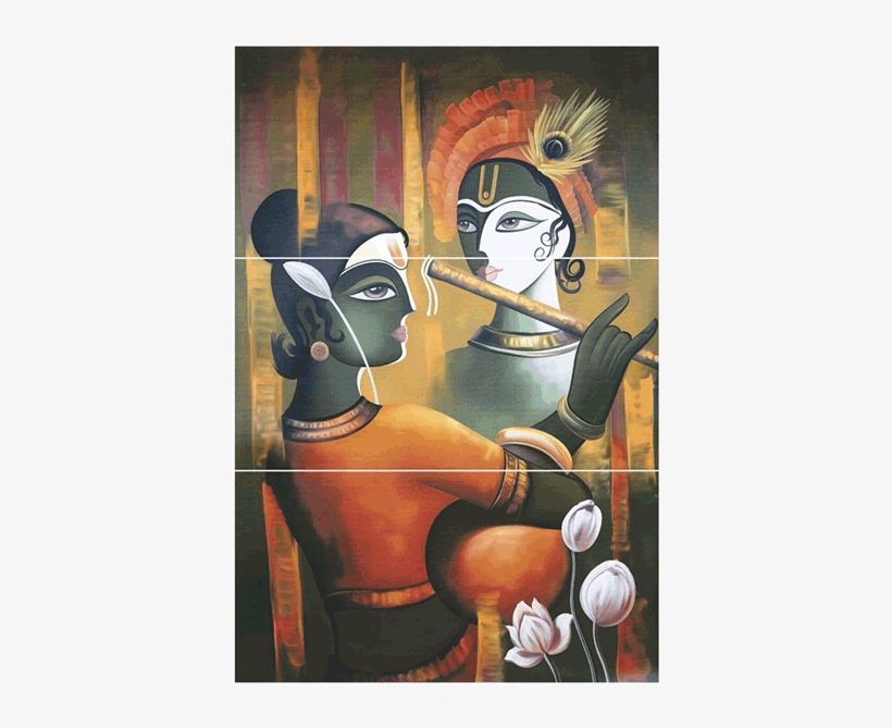 Krishnan Canvas Painting - Art Cladding In Stone, transparent png #369251