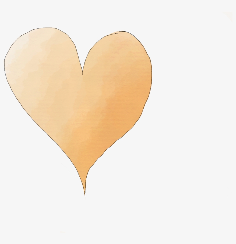 Orange Heart - Heart, transparent png #369362